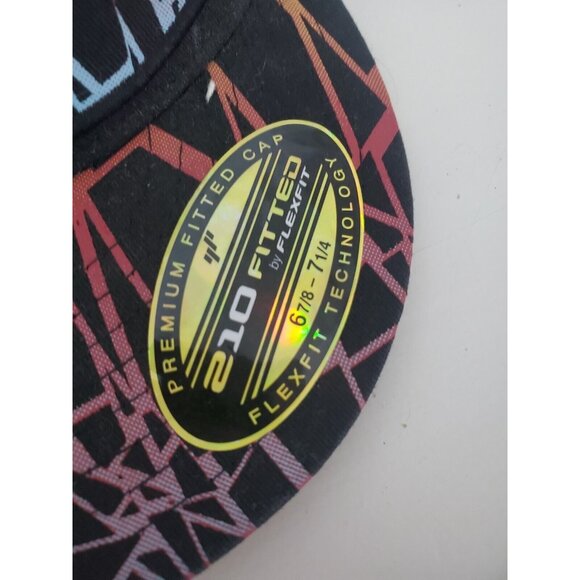 DC Shoes COUNTER Hat Black Multi 6⅞-7¼ NWOT Flex Cap Skate Moto - Picture 2 of 7